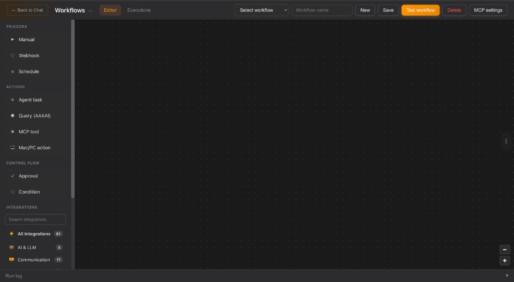 Zanqira workflow editor